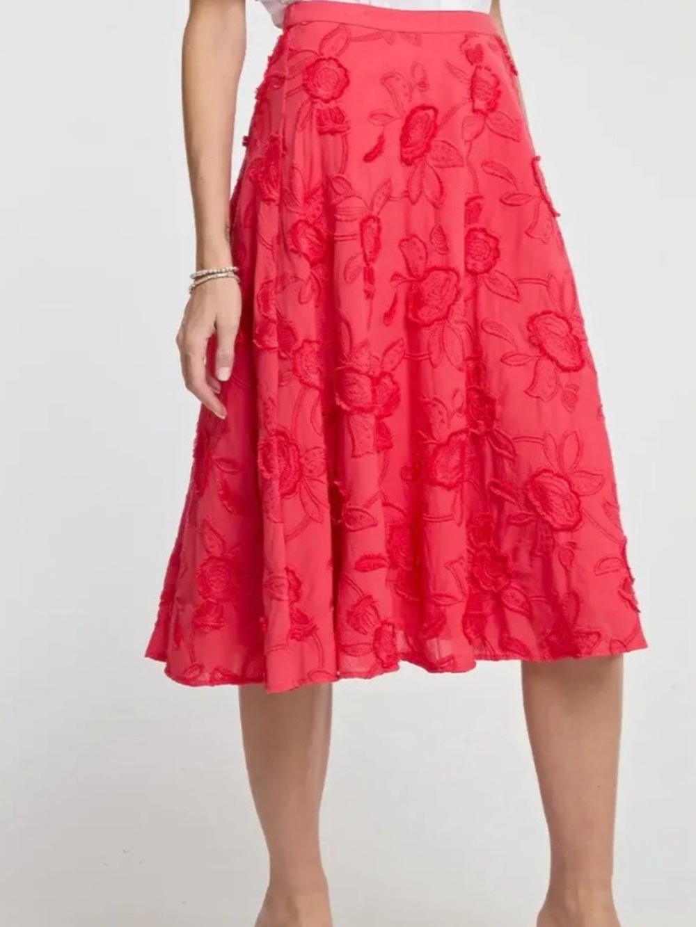 NWT HINSON WU GLORIA SKIRT IN CORAL